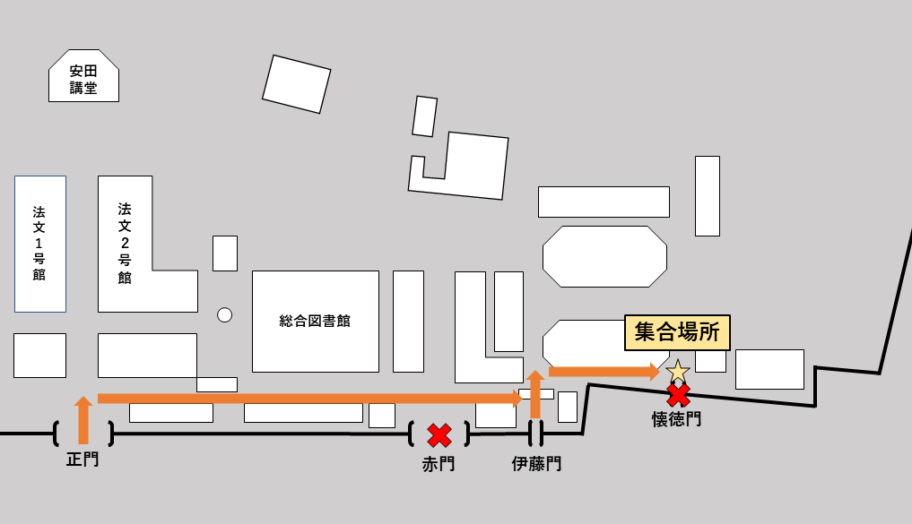 集合場所までの地図